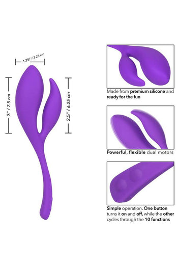 Cal Exotics - Mini Marvels - Silicone Marvelous Climaxer Vibrator - Purple - Stag Shop