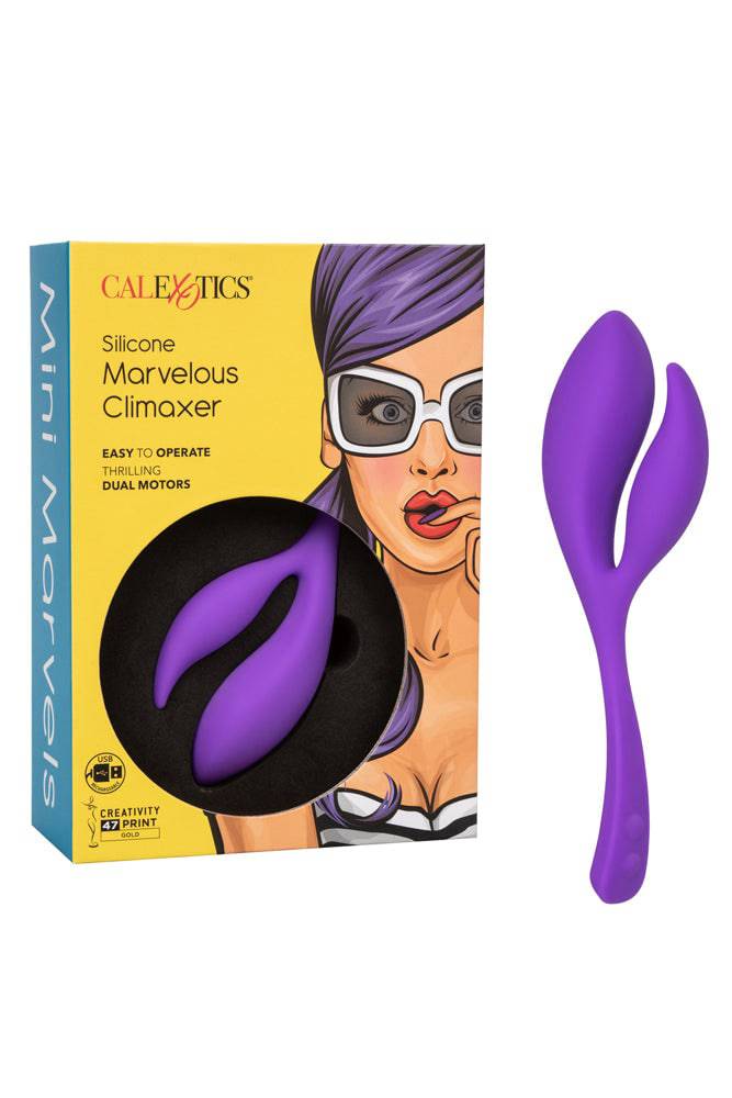 Cal Exotics - Mini Marvels - Silicone Marvelous Climaxer Vibrator - Purple - Stag Shop