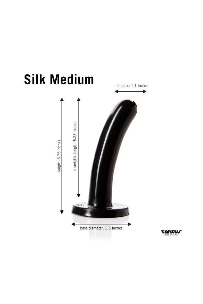 Tantus - Silk - Silicone Dildo - Medium - Black - Stag Shop