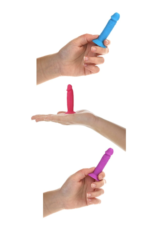 Addiction - Silly Willy 3.3" Miniature Dildo - Assorted Colours - Stag Shop