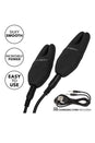 Cal Exotics - Silicone Remote Vibrating Nipple Clamps - Black - Stag Shop