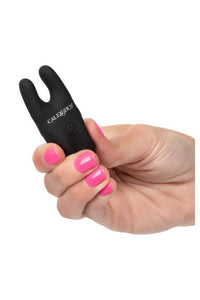 Thumbnail for Cal Exotics - Silicone Remote Vibrating Nipple Clamps - Black - Stag Shop