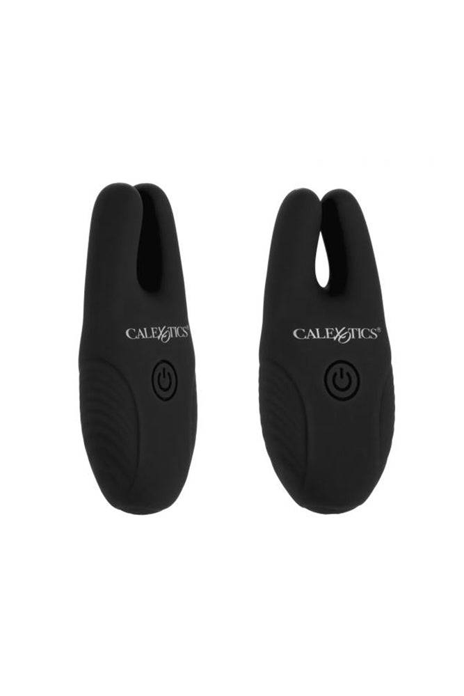 Cal Exotics - Silicone Remote Vibrating Nipple Clamps - Black - Stag Shop