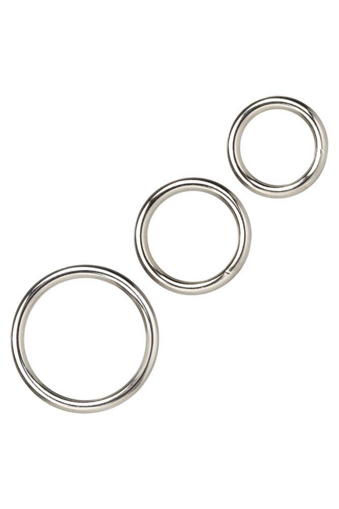 Cal Exotics - Silver Cock Ring - 3 PC Set - Stag Shop