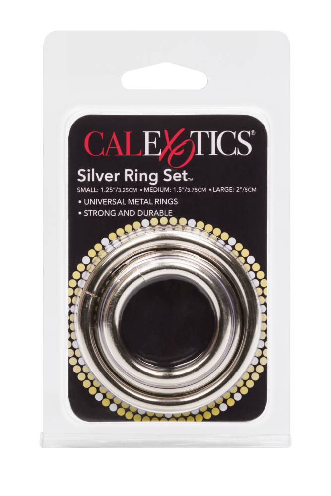 Cal Exotics - Silver Cock Ring - 3 PC Set - Stag Shop