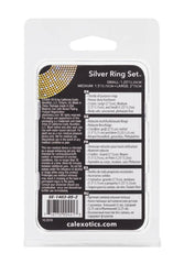Cal Exotics - Silver Cock Ring - 3 PC Set - Stag Shop