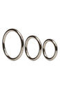 Cal Exotics - Silver Cock Ring - 3 PC Set - Stag Shop
