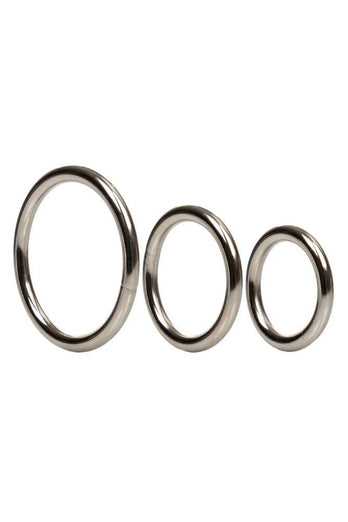 Cal Exotics - Silver Cock Ring - 3 PC Set - Stag Shop