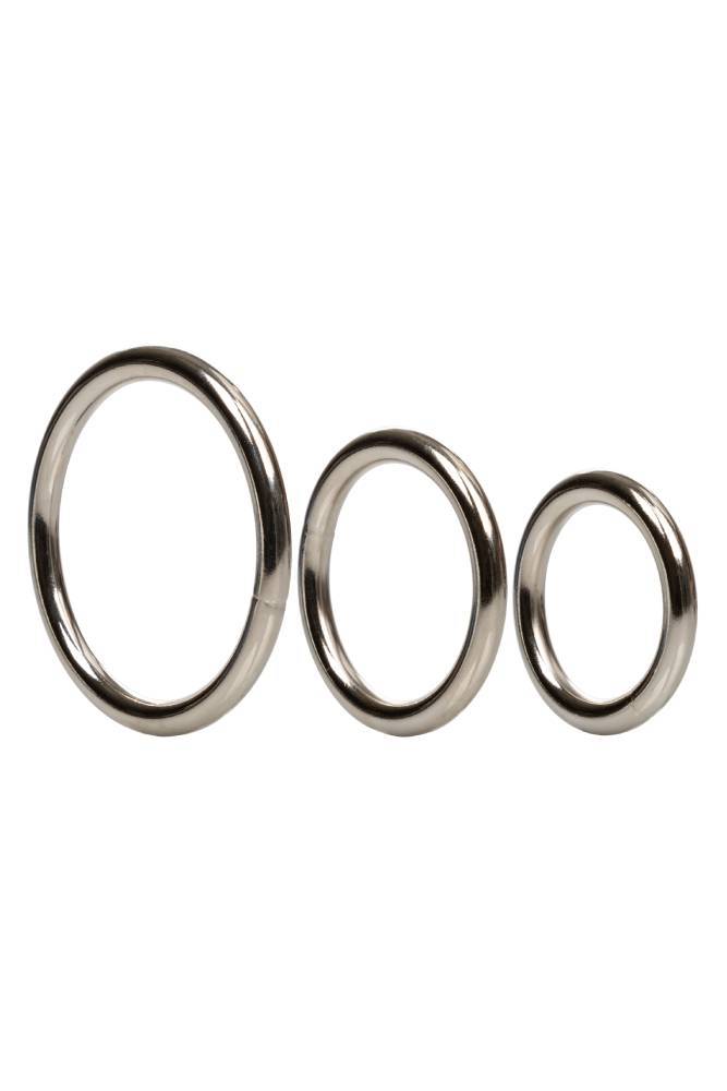 Cal Exotics - Silver Cock Ring - 3 PC Set - Stag Shop