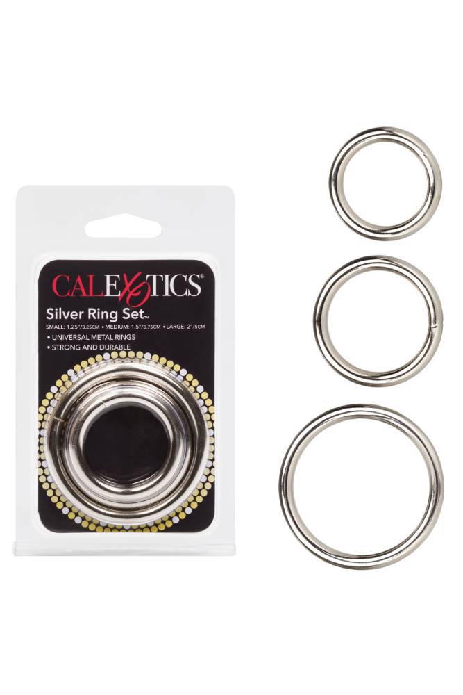 Cal Exotics - Silver Cock Ring - 3 PC Set - Stag Shop