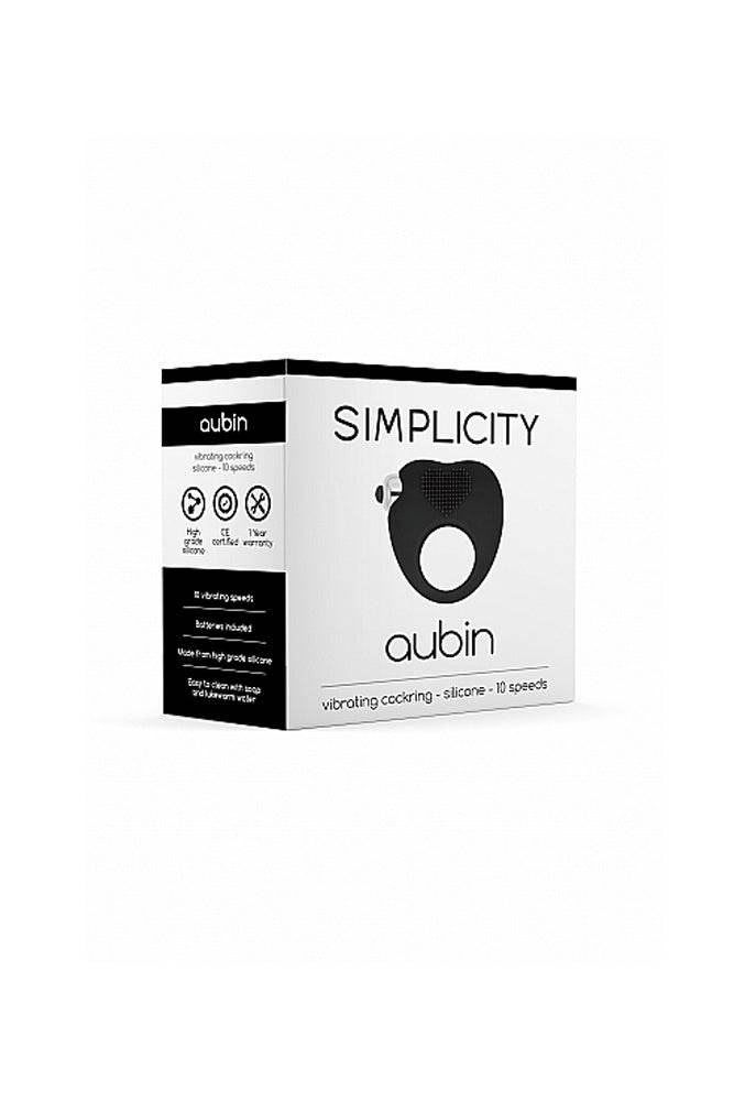Shots Toys - Simplicity - Aubin Vibrating Cock Ring - Black - Stag Shop
