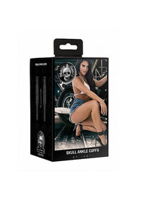 Thumbnail for Ouch by Shots Toys - Skull Ankle Cuffs - Black - Stag Shop