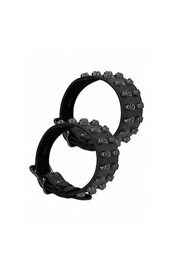 Ouch by Shots Toys - Skull Ankle Cuffs - Black - Stag Shop