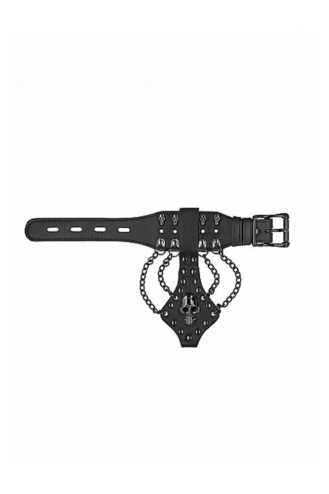 Ouch by Shots Toys - Skull Bracelet With Chains - Black - Stag Shop