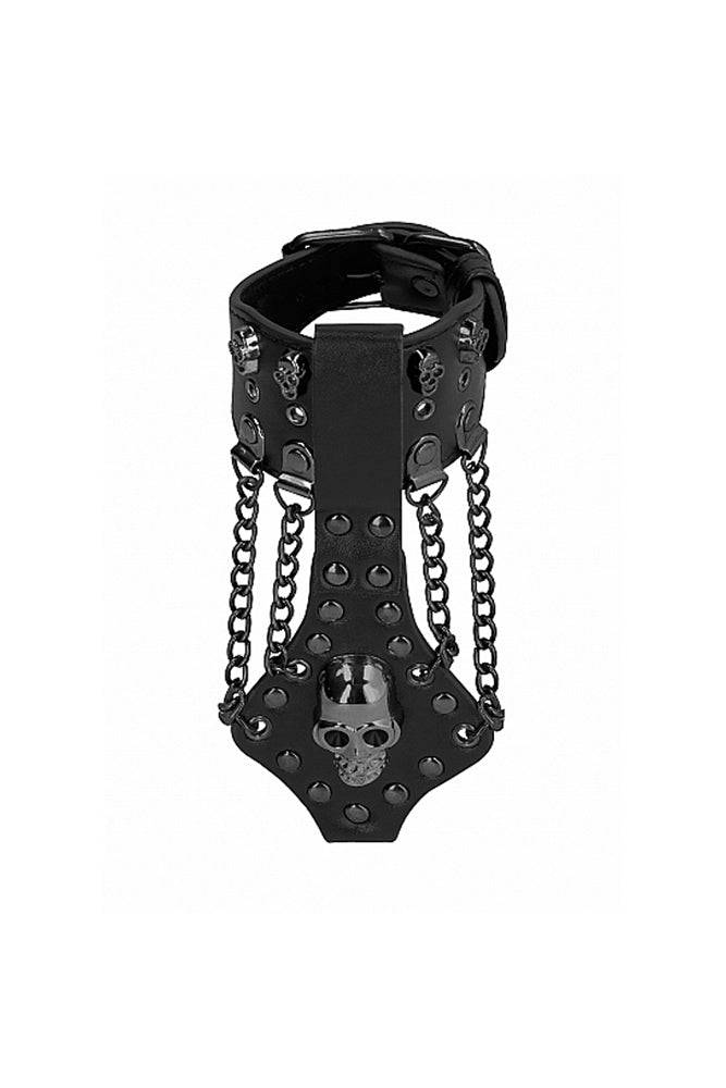 Ouch by Shots Toys - Skull Bracelet With Chains - Black - Stag Shop