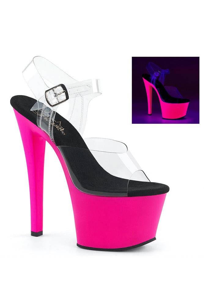 Pleaser USA - The Sky 7 Inch UV Heel Platform Sandal - Stag Shop