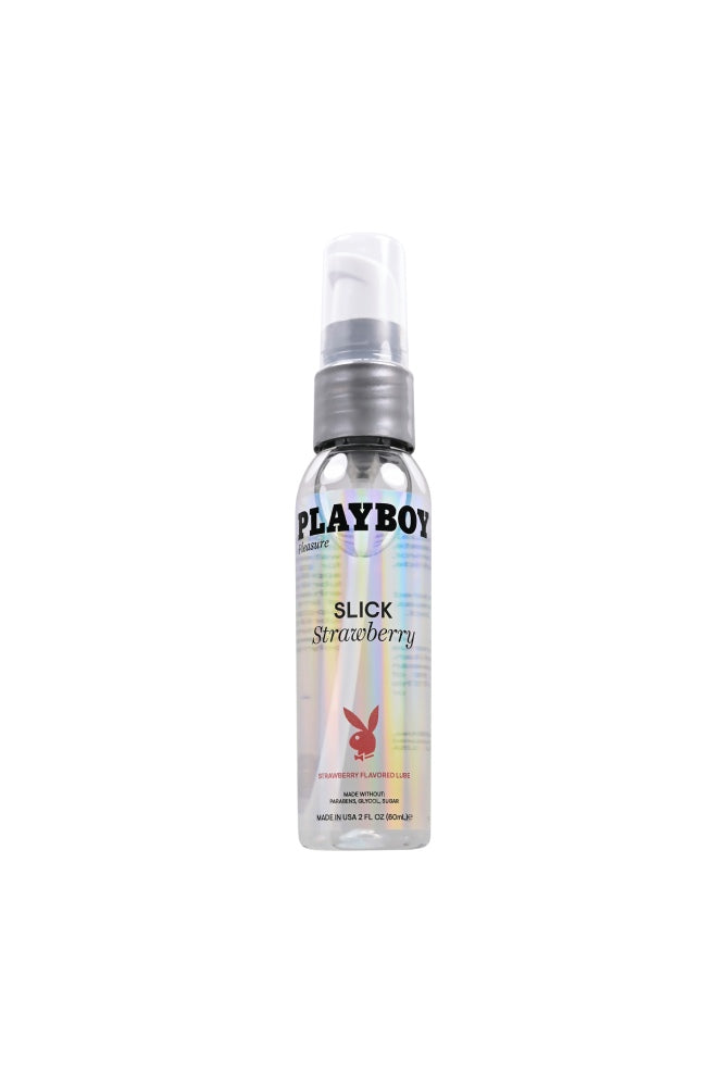 Playboy - Slick Strawberry Flavoured Water Based Lubricant - Various Sizes - Stag Shop