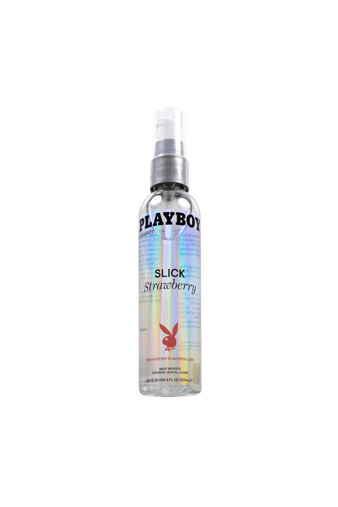 Playboy - Slick Strawberry Flavoured Water Based Lubricant - Various Sizes - Stag Shop