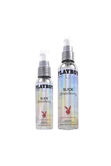 Playboy - Slick Strawberry Flavoured Water Based Lubricant - Various Sizes - Stag Shop