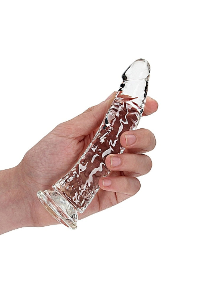 Shots Toys - Real Rock - 6" Slim Realistic Dildo with Suction Cup - Clear - Stag Shop