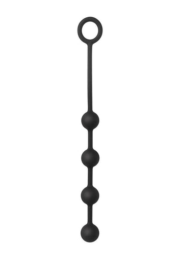 Adam & Eve - Small Silicone Anal Beads - Black - Stag Shop