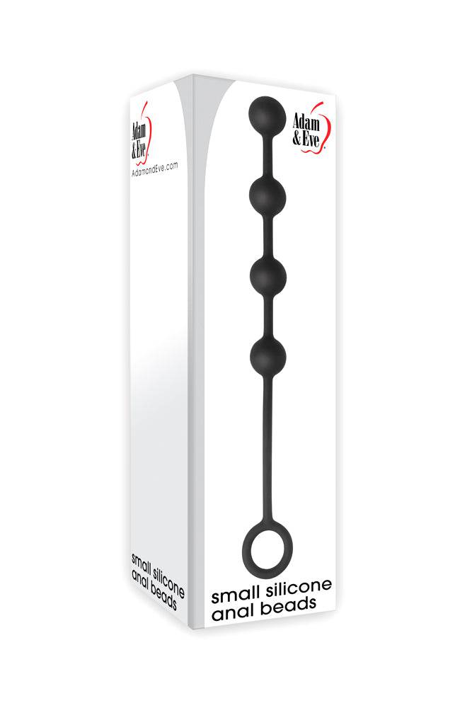 Adam & Eve - Small Silicone Anal Beads - Black - Stag Shop
