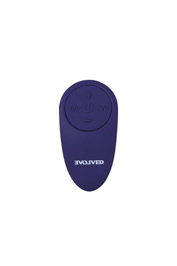 Evolved - Smooshy Tooshy Butt Plug & Remote - Purple - Stag Shop
