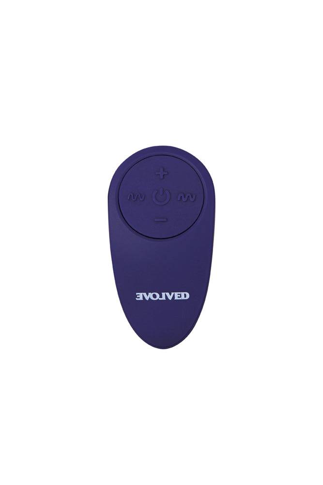 Evolved - Smooshy Tooshy Butt Plug & Remote - Purple - Stag Shop