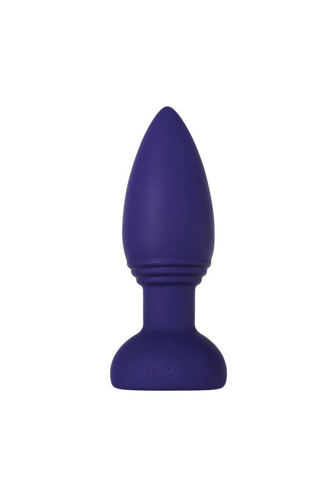 Evolved - Smooshy Tooshy Butt Plug & Remote - Purple - Stag Shop