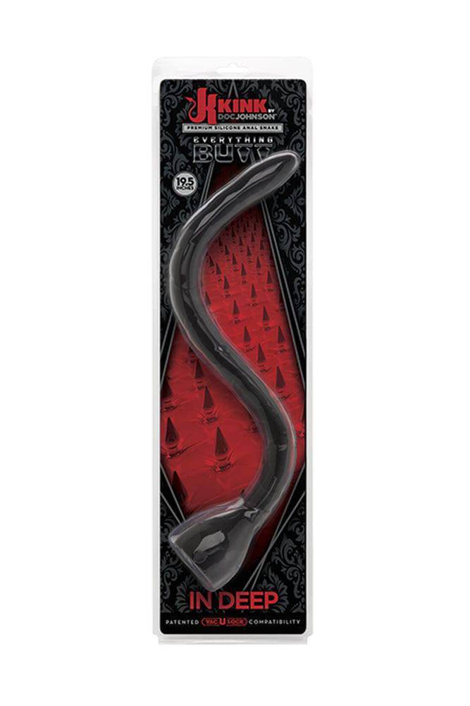 Kink By Doc Johnson - In Deep Silicone Anal Snake - Black - Stag Shop