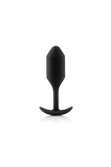 b-Vibe - Snug Plug 2 - Weighted Butt Plug - Black - 114 grams - Stag Shop