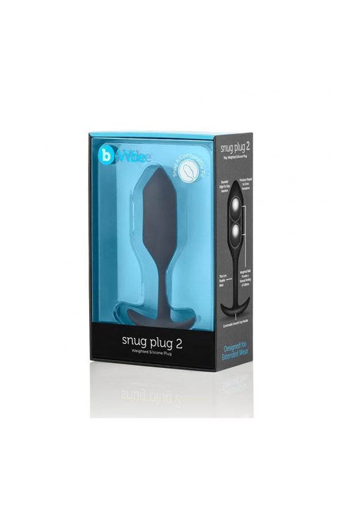 b-Vibe - Snug Plug 2 - Weighted Butt Plug - Black - 114 grams - Stag Shop