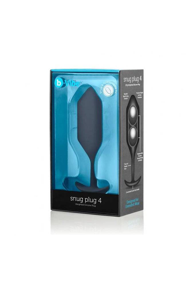 b-Vibe - Snug Plug 4 - Weighted Butt Plug - Black - Stag Shop