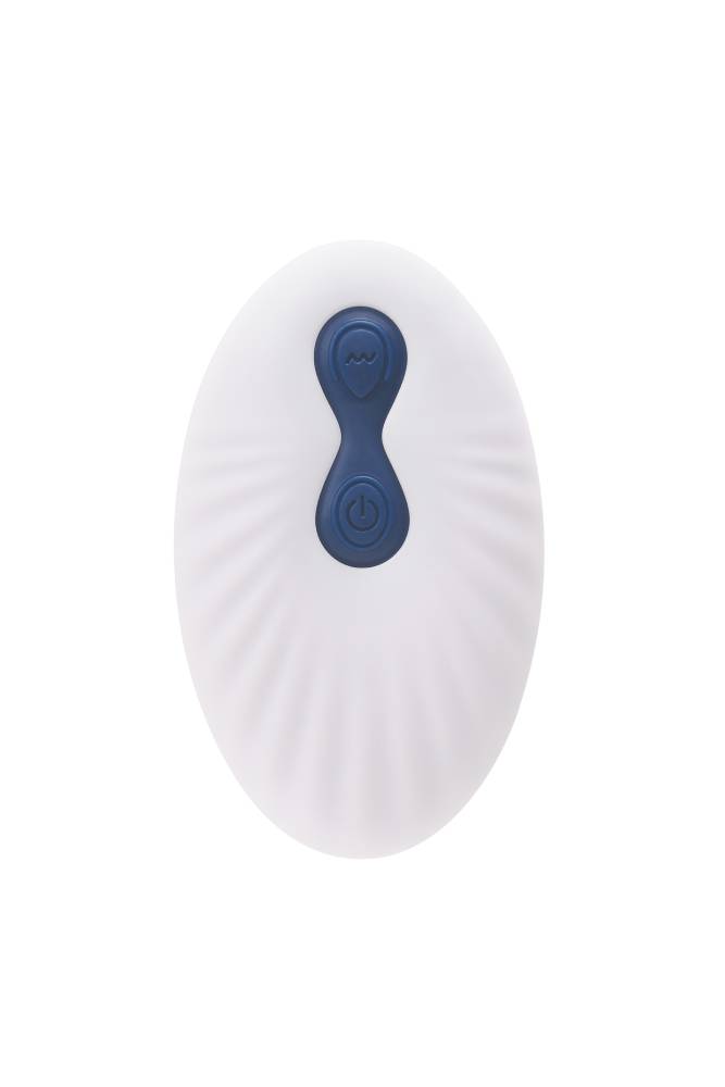 Evolved - Gender X - Snuggle Up Gartered Booty Short Harness & Remote Control Dildo - Blue/Black - Stag Shop