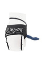 Evolved - Gender X - Snuggle Up Gartered Booty Short Harness & Remote Control Dildo - Blue/Black - Stag Shop