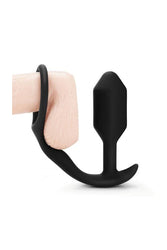 B-Vibe - Snug & Tug - Weighted Butt Plug with Cock Ring - Black - Stag Shop
