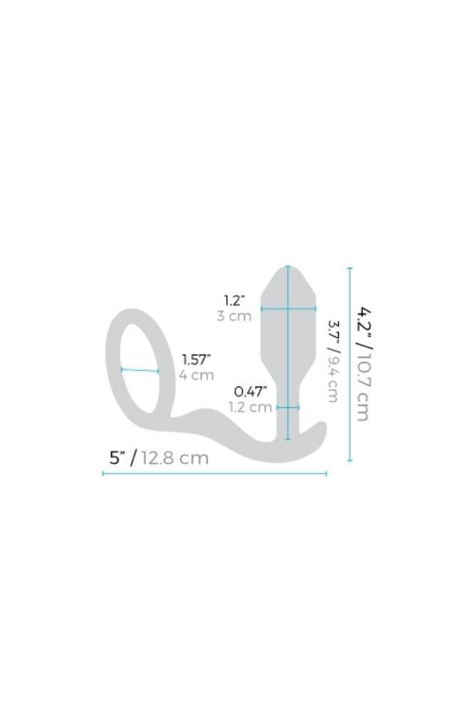 B-Vibe - Snug & Tug - Weighted Butt Plug with Cock Ring - Black - Stag Shop