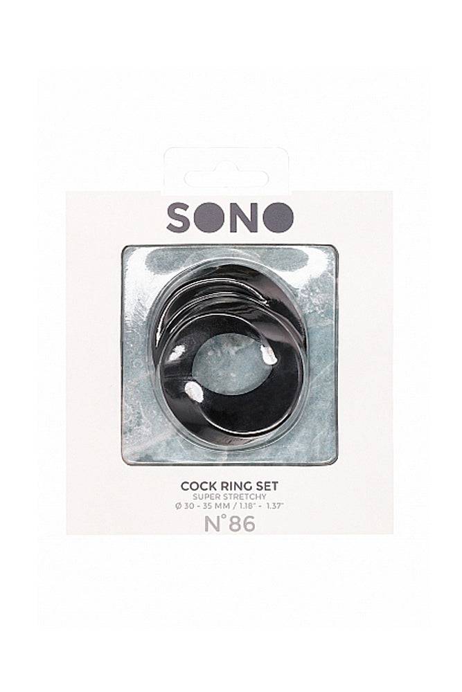 Shots Toys - Sono - No.86 Cock Ring Set - Black - Stag Shop