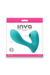 NS Novelties - INYA - Sonnet Dual Suction Vibrator - Teal - Stag Shop