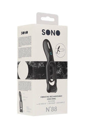 Shots Toys - Sono - No. 88 - Vibrating Rechargeable Cock Ring - Black - Stag Shop