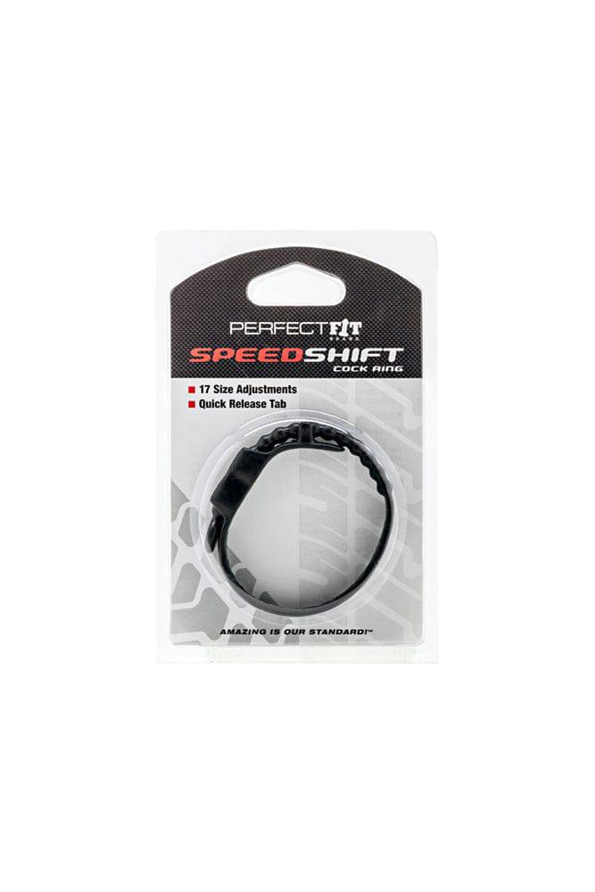 Perfect Fit - Speed Shift Adjustable Cock Ring - Black - Stag Shop