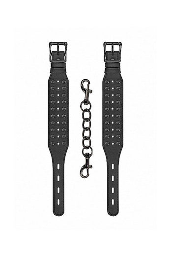 Ouch by Shots Toys - Spiked Ankle Cuffs - Black - Stag Shop