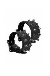 Ouch by Shots Toys - Spiked Handcuffs - Black - Stag Shop