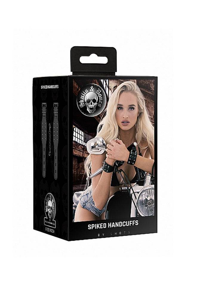 Ouch by Shots Toys - Spiked Handcuffs - Black - Stag Shop