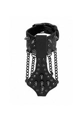 Ouch by Shots Toys - Spiked Bracelet With Chains - Black - Stag Shop