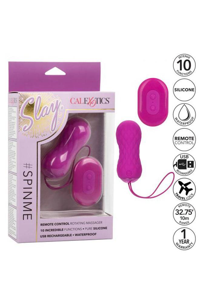 Cal Exotics - Slay - SpinMe Remote Control Vibrator - Fuschia - Stag Shop