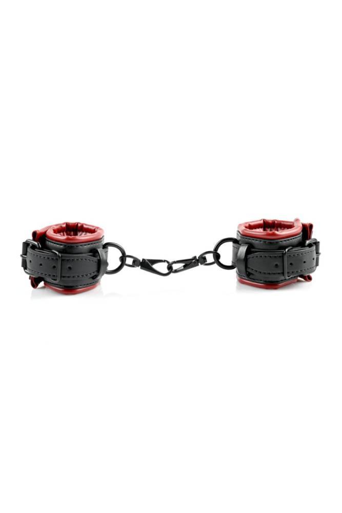 Sportsheets - Saffron Spreader Bar & Cuffs Set - 5 PC - Red/Black - Stag Shop