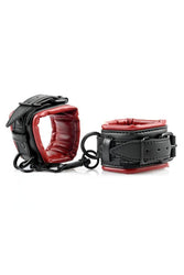 Sportsheets - Saffron Spreader Bar & Cuffs Set - 5 PC - Red/Black - Stag Shop