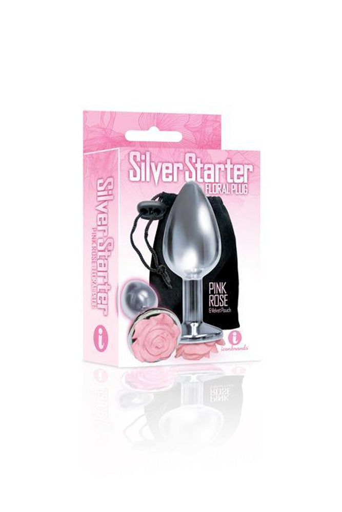 Icon Brands - Silver Starter Floral Anal Plug - Stag Shop