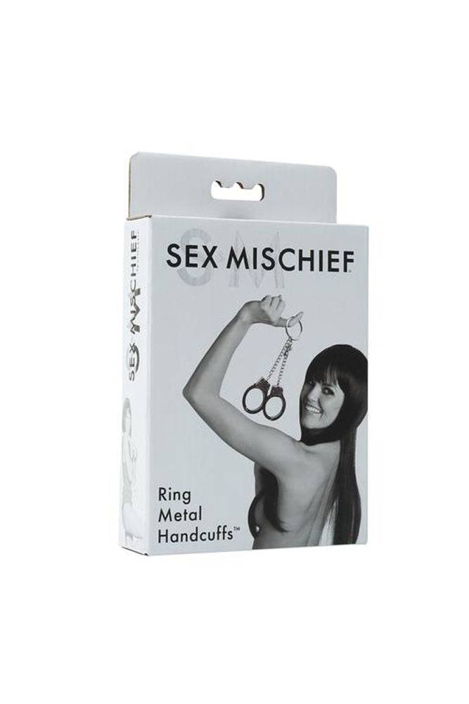 Sex & Mischief - Ring Metal Handcuffs - Silver - Stag Shop